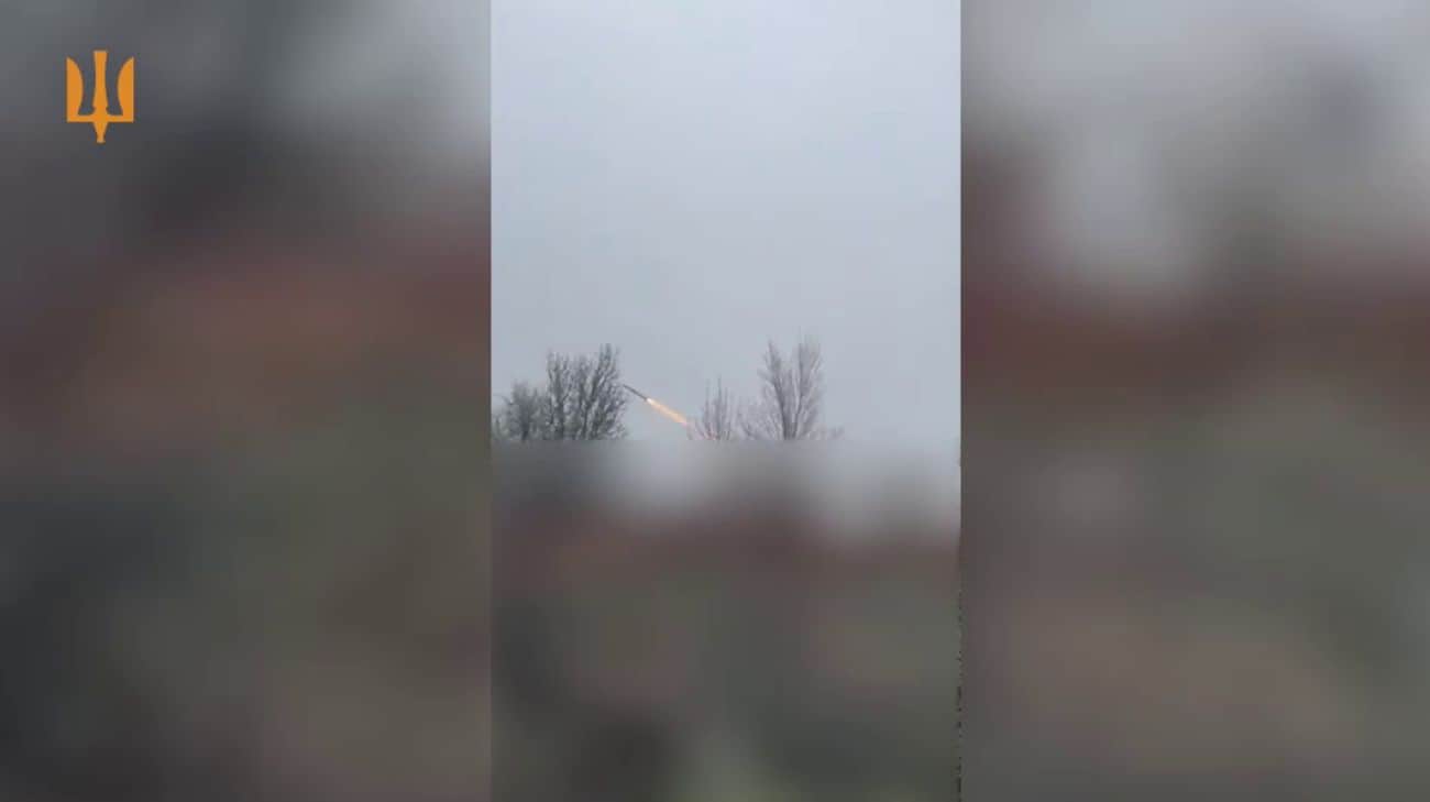 Ukrainian Air Force video shows two Russian missiles being destroyed in Dnipropetrovsk Oblast