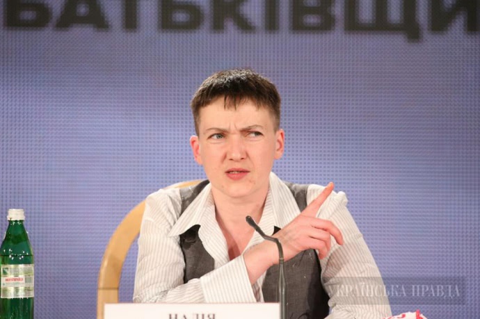 Надія Савченко на зустрічі зі ЗМІ 27 травня
