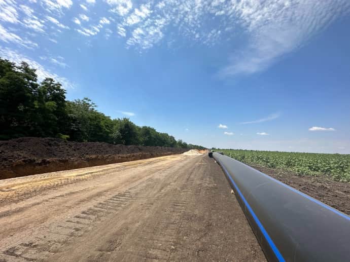 В Украине начали строительство с нуля 150-километрового магистрального водопровода