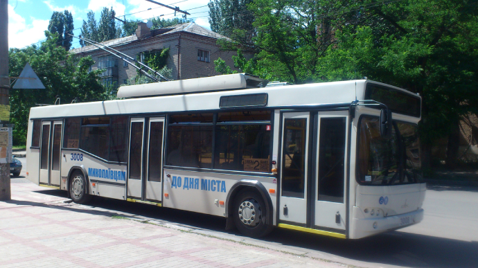 Trolleybuses and trams stop running in Mykolaiv