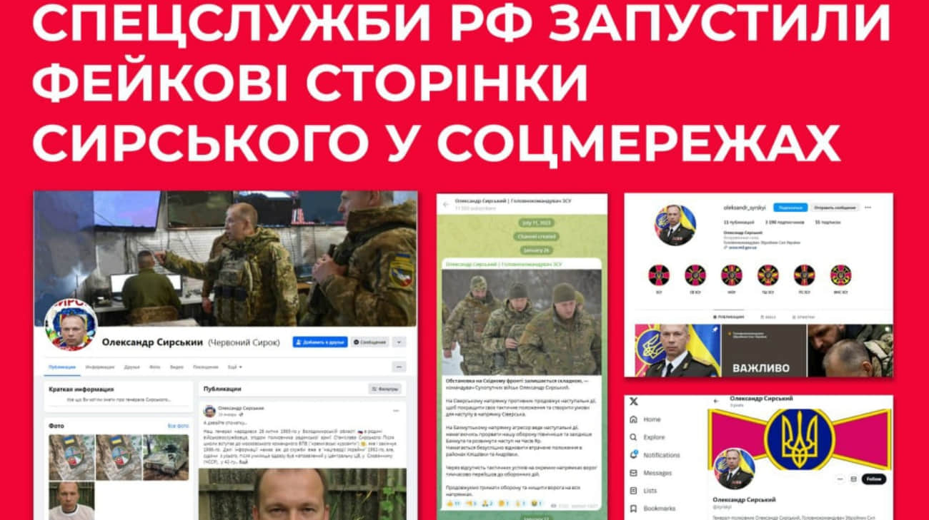 Russian intelligence creates fake accounts impersonating Ukraine's new commander-in-chief