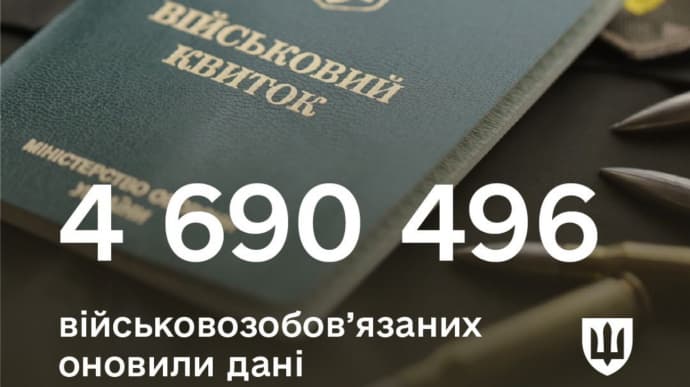 У Міноборони назвали остаточну кількість українців, які оновили свої дані