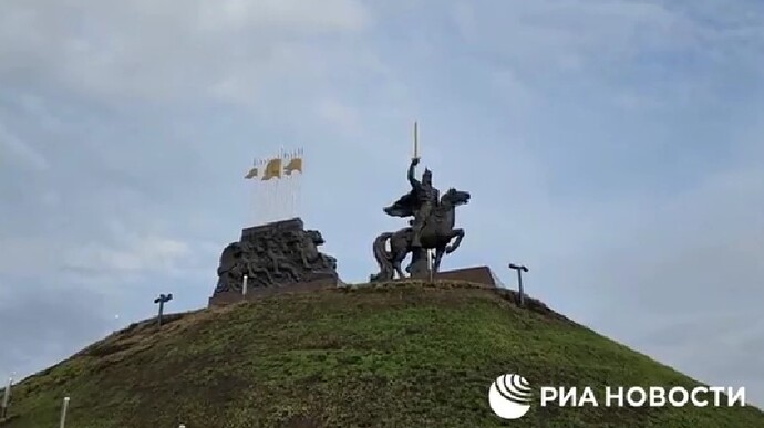 Kiriyenko and Medinsky unveil monument to Prince Ihor in occupied Luhansk Oblast