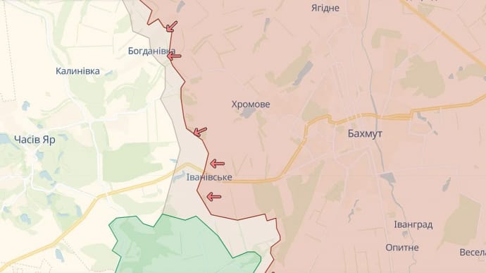 Heavy fighting underway in Ivanivske near Bakhmut, Russians attack Bohdanivka