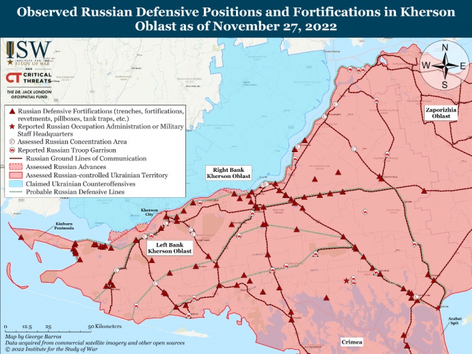 ISW, анализ : От какви контраатаки се страхуват  руснаците и как се укрепват