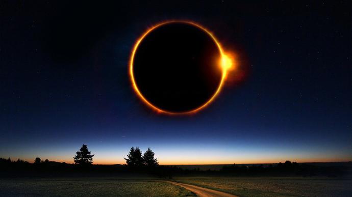 Украинцы смогут наблюдать огненное кольцо солнечного затмения