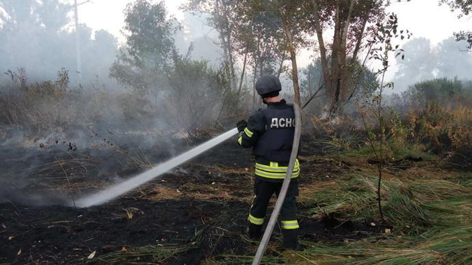 В Луганской и Харьковской области вспыхнули пожары: горит по 80 га 