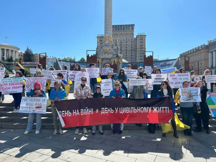 акция на Майдане Независимости 27 апреля, фото: Суспільне/Наталка Ткачук