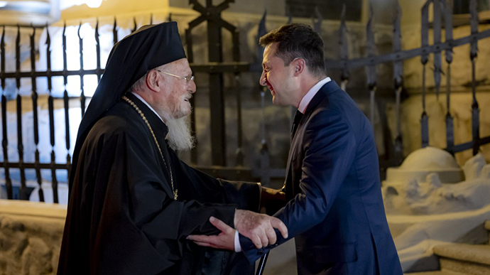 Зеленский встретился с патриархом Варфоломеем, ПЦУ зовет на общую молитву