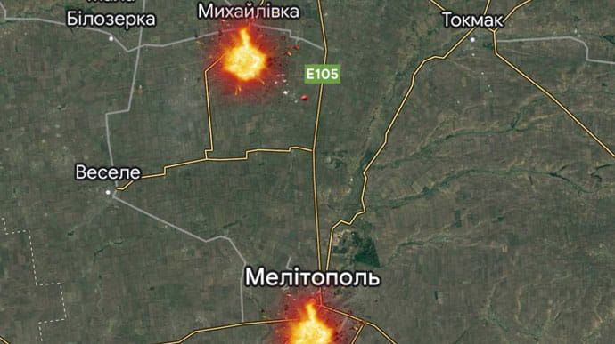 Explosions were heard in occupied Melitopol and Melitopol district