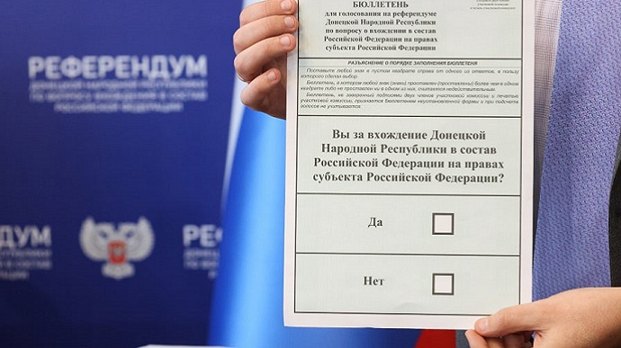 Occupiers use voters in sham referendums as human shields against Armed Forces of Ukraine