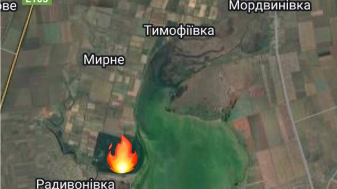 Russian military base burns down near Melitopol