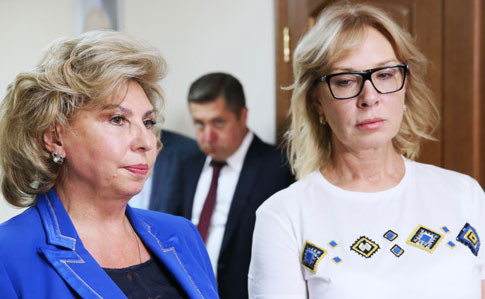 Тетяна Москалькова і Людмила Денісова під час зустрічі в Москві в 2018 році