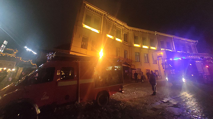 В Киеве на Подоле горел ресторан