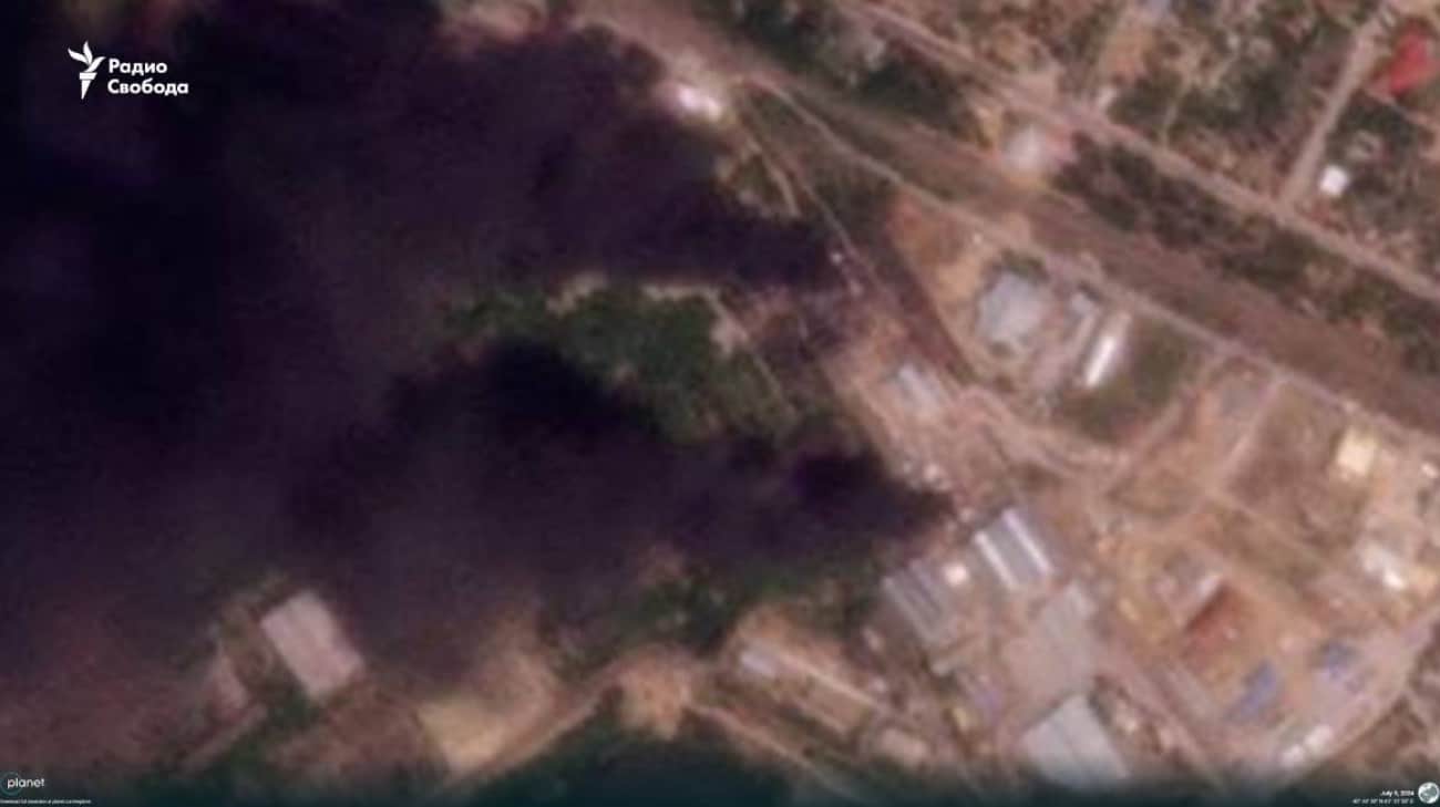 Media show satellite images of aftermath of strikes on oil depot in Russia's Volgograd Oblast