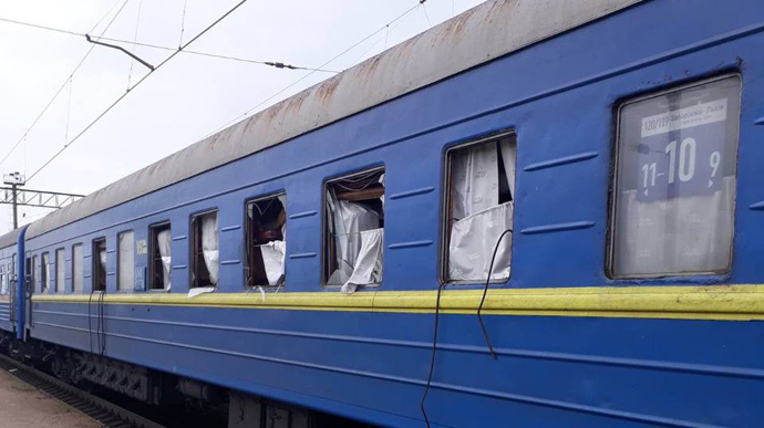 Zaporizhzhia: train windows knocked out by missile strikes