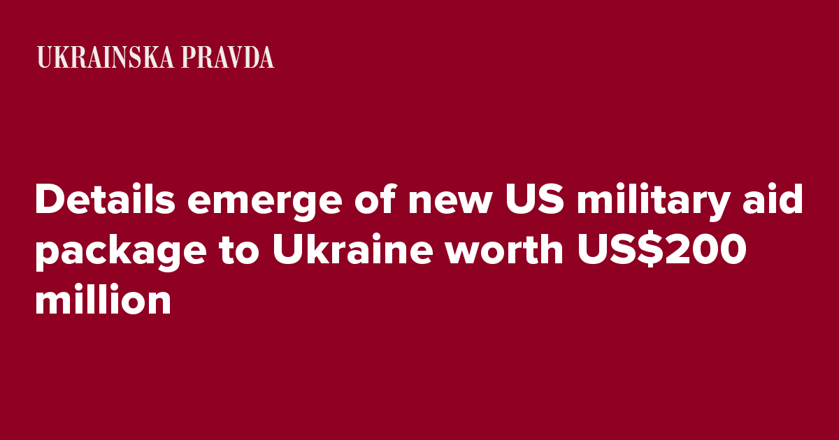 Details emerge of new US military aid package to Ukraine worth US$200 million