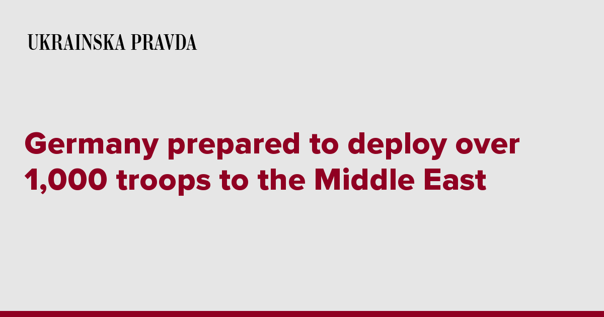 Germany prepared to deploy over 1,000 troops to the Middle East