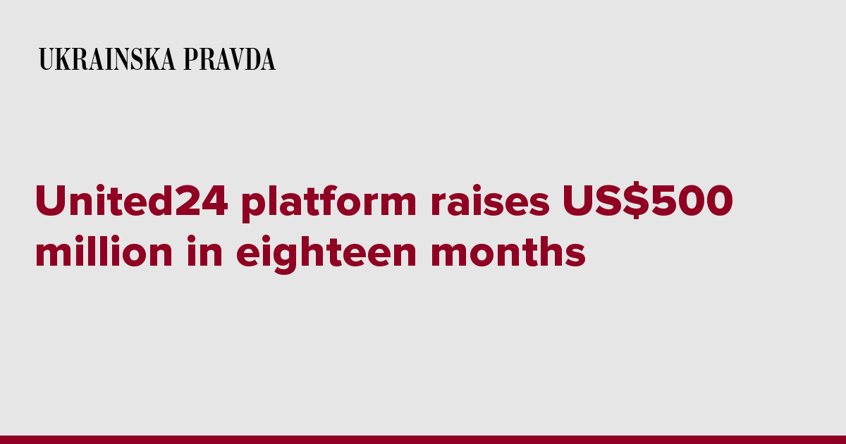 United24 platform raises US$500 million in eighteen months