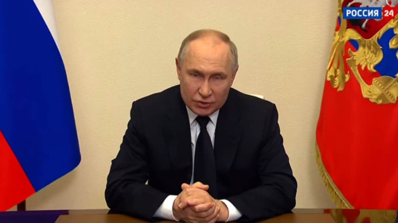 Путін звернувся до росіян через пів доби після теракту