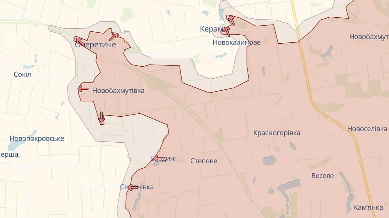 The Russians have gained a foothold in part of Ocheretino, there is information about the capture of Berdich