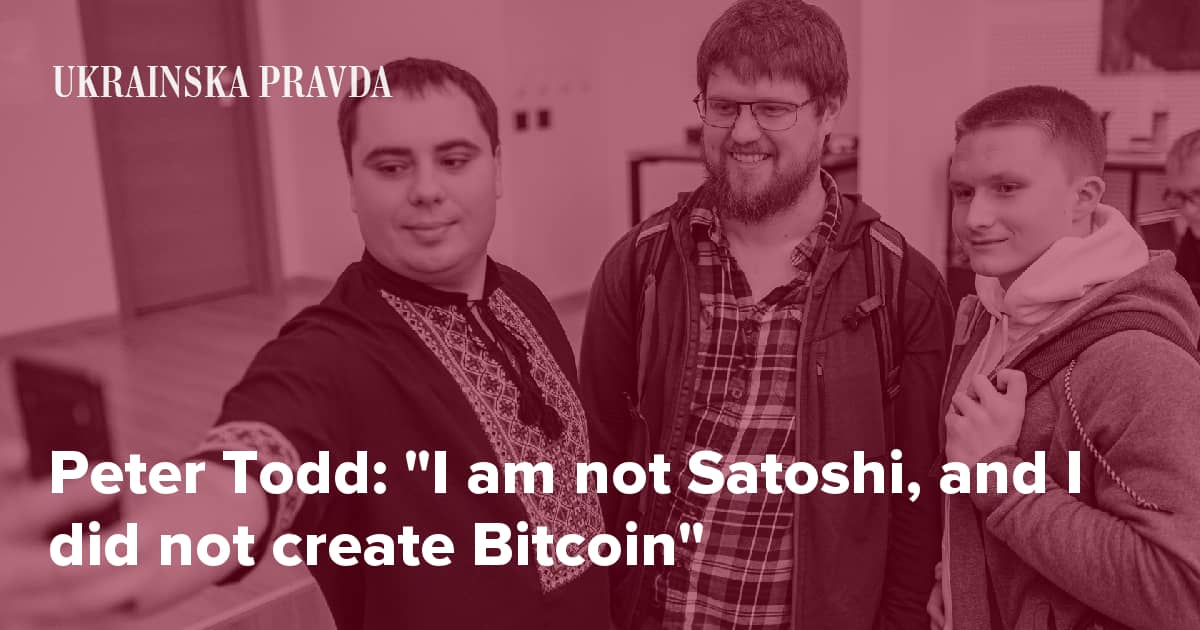 Peter Todd: "I am not Satoshi, and I did not create Bitcoin"