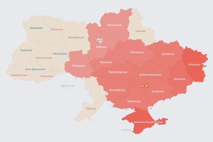 Карта alerts.in.ua в 1.25