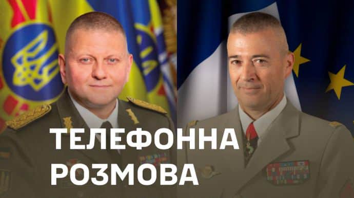 Ukraine's Commander-in-Chief talks to France's Chief of Defence Staff