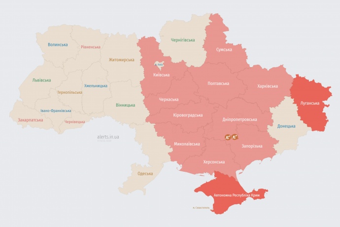 Карта alerts.in.ua в 3.25