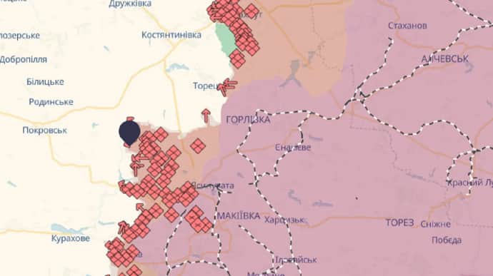 Deep State: Россияне оккупировали два села в Донецкой области и расширили фронт на Харьковщине