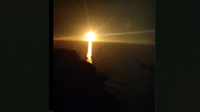 Ukrainian Air Force post video of shooting down Russian cruise missile over sea