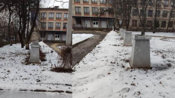 В Харькове демонтировали аллею комсомольцев 