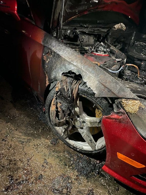 Ушкодження автівки внаслідок підпалу