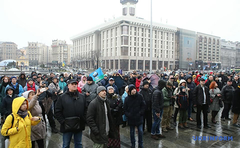 На Майдане собрались в поддержку подозреваемых по делу Шеремета