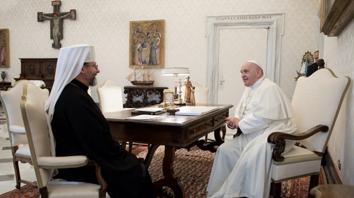 Глава УГКЦ обговорив з Папою Римським ситуацію в Україні та війну на Донбасі