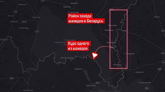 Білорусь підняла винищувач через імовірну загрозу російських Шахедів – Гаюн