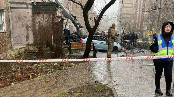 Helicopter crash in Brovary: police interrogate over 2,000 potential witnesses