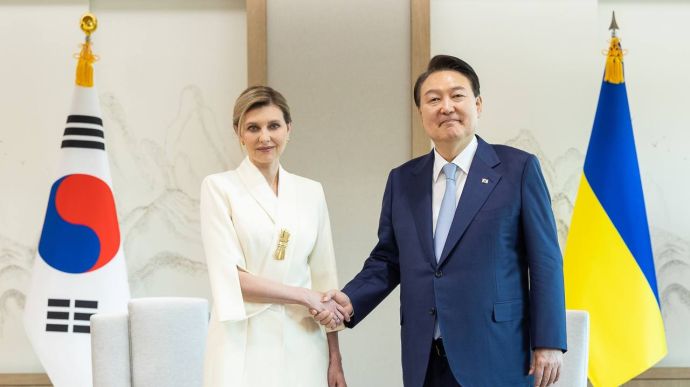 Зеленська у Сеулі говорила з президентом Кореї про ППО для України