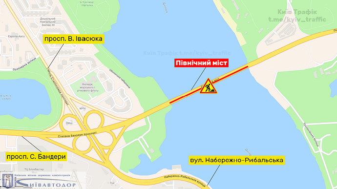 Северный мост в Киеве частично закроют на аварийный ремонт