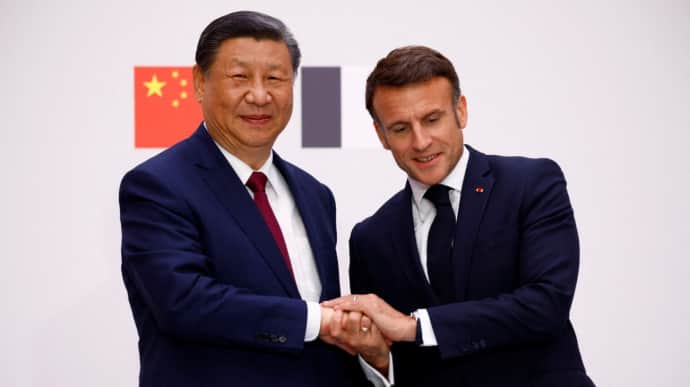 French president thanks Chinese leader for his promise not to sell arms to Russia