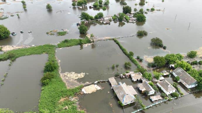 На Херсонщине площадь затопленных территорий уменьшилась вдвое – ОВА