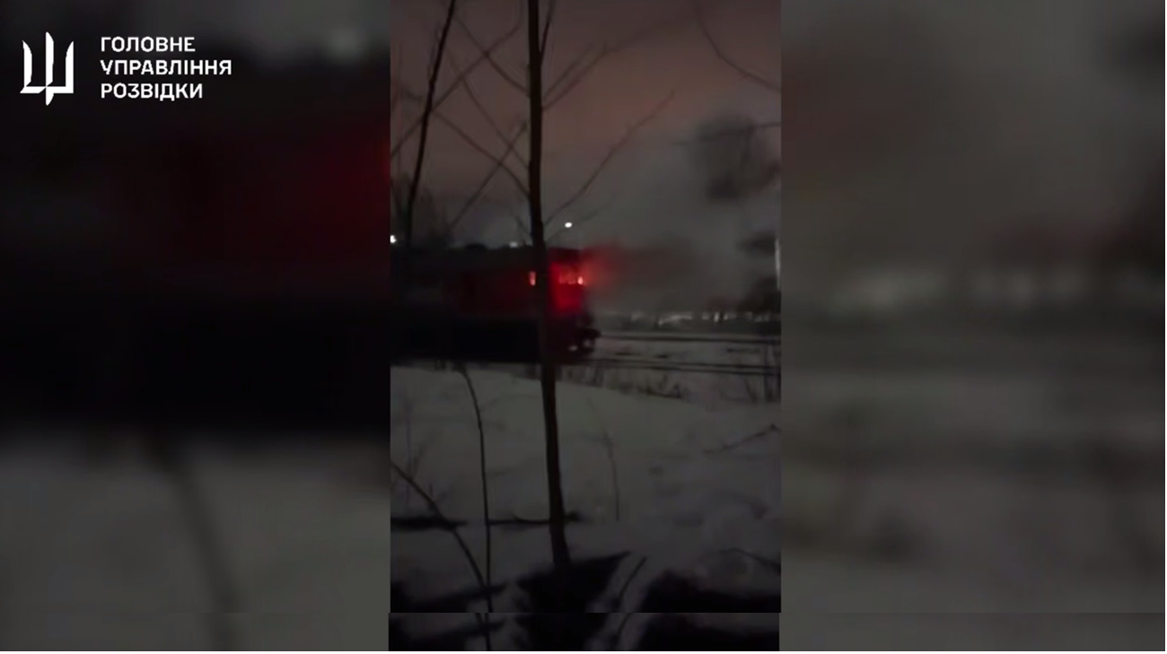 Locomotive destroyed by Ukraine's Defence Intelligence in St. Petersburg: it provided logistics for Russian forces – video