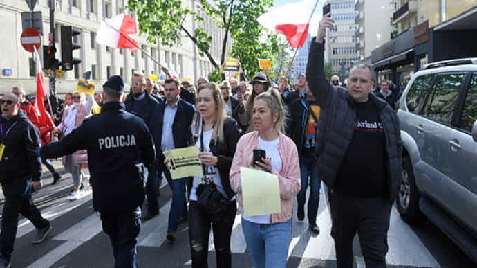 В Польше предприниматели протестовали с требованием помощи, есть задержанные