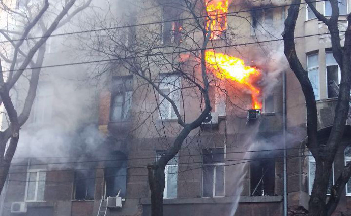 Труханов назвал вероятную причину пожара в Одесском колледже