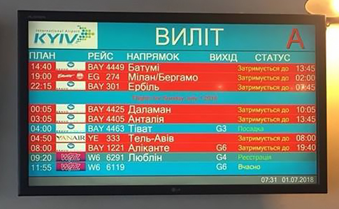 В аэропорту Киев застряли тысячи туристов - СМИ