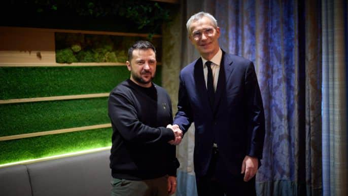 Zelenskyy meets with NATO Secretary General in Davos  – video, photo