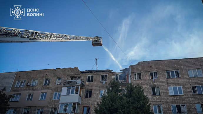 Two houses damaged in Lutsk and one person injured  in large-scale Russian missile attack