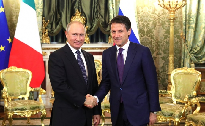 Встреча Конте и Путина в Москве