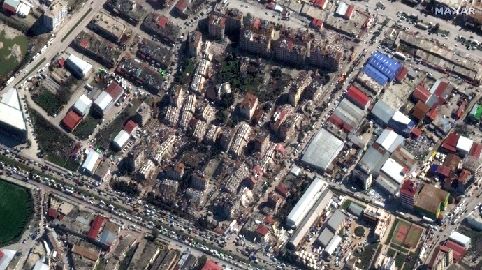 Maxar показав постраждале від землетрусу місто в Туреччині