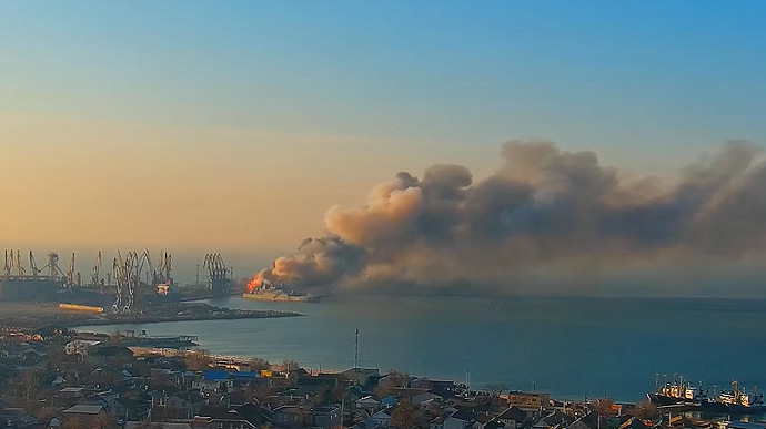 Ukraine's Commander-in-Chief releases video of army destroying Russian ship Saratov last year